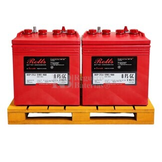 2 Bater�as ROLLS 8 FS GC | 8 Voltios 155 Amperios C20